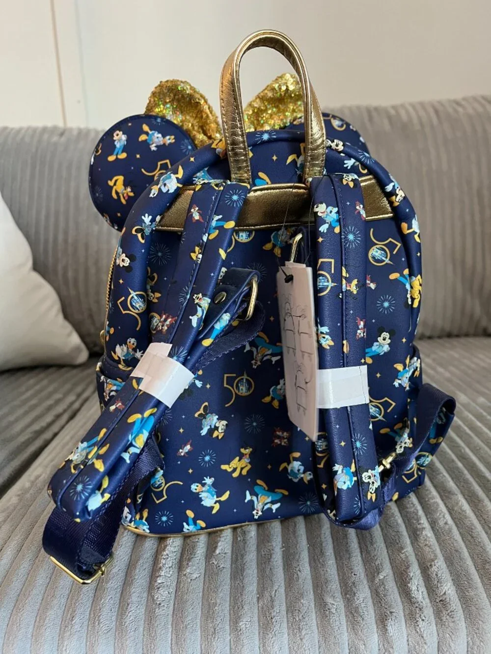 NWT Disney Loungefly WDW 50th Anniversary Backpack & Minnie Ears Set